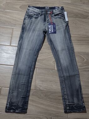 True Indigo Men's Classic Straight Fit Denim Jeans - Lt Blue